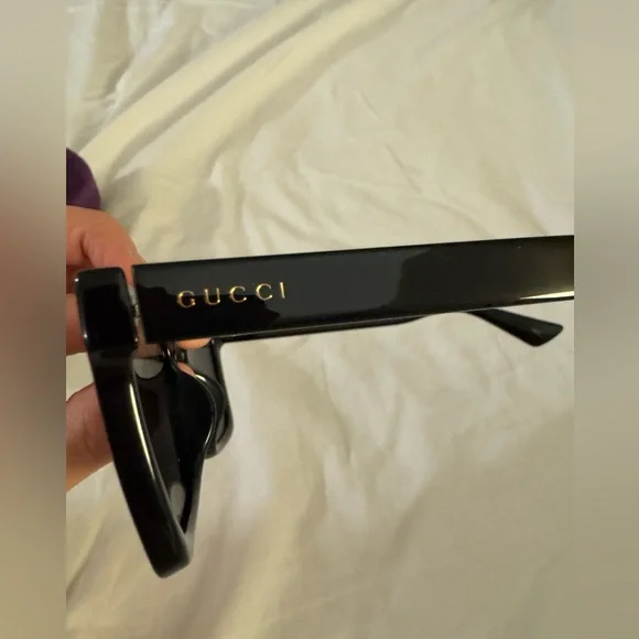 authentic stylish square Gucci Black/Bluish Sunglasses - Picture 8 of 15